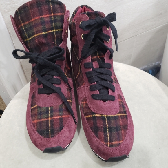 NEW Bella Vita Enice Plaid Hightop Sneaker 9 Wide - Picture 7 of 7